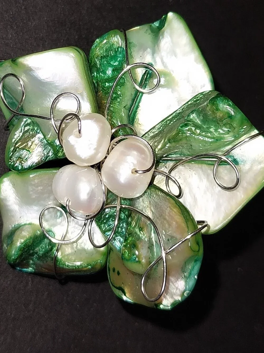 Shell Pearl Adjustable Ring
